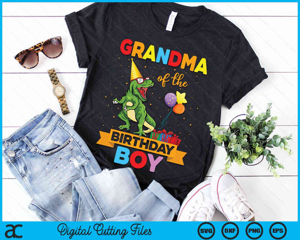 Grandma Of The Birthday Boy Family Matching Dinosaur Squad SVG PNG Digital Cutting Files