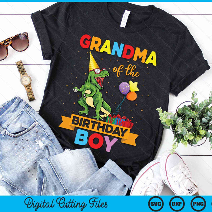 Grandma Of The Birthday Boy Family Matching Dinosaur Squad SVG PNG Digital Cutting Files