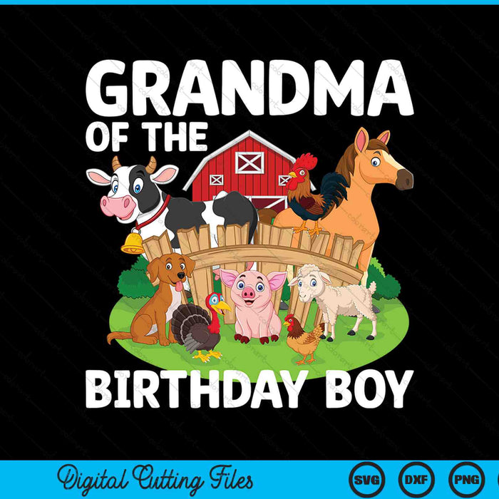 Oma van de jarige boerderij dier Bday partij viering SVG PNG digitale afdrukbare bestanden