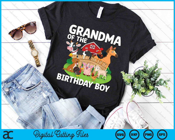 Grandma Of The Birthday Boy Farm Animal Bday Party Celebration SVG PNG Digital Printable Files
