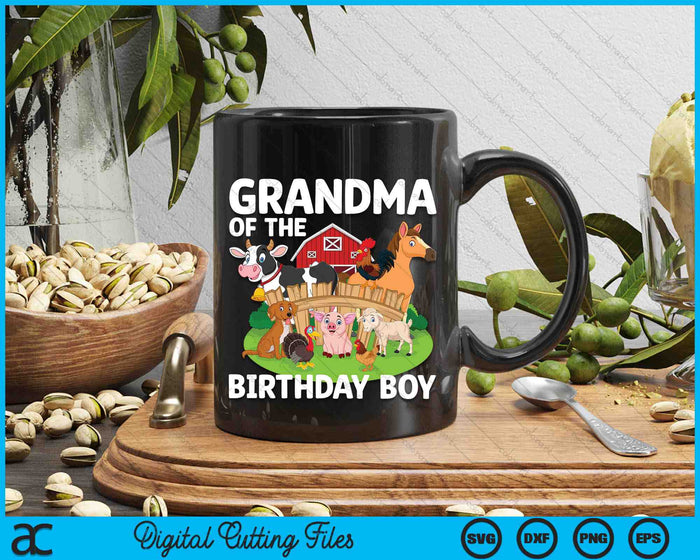Oma van de jarige boerderij dier Bday partij viering SVG PNG digitale afdrukbare bestanden