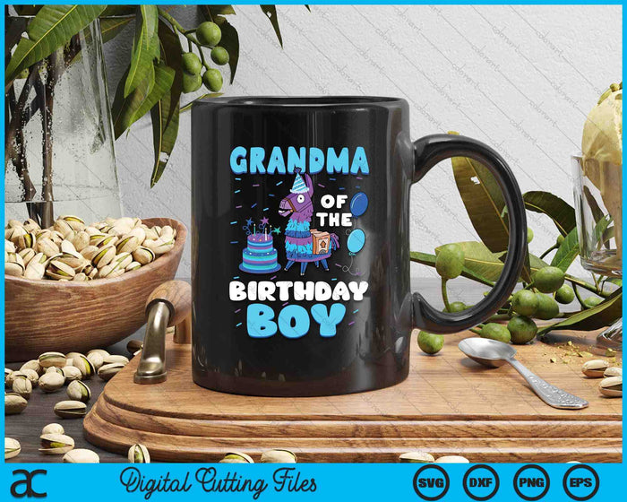 Grandma Of The Birthday Boy Llama Family Party SVG PNG Digital Cutting File