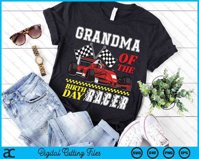 Oma van de verjaardag Racer familie race auto partij SVG PNG digitale snijbestanden