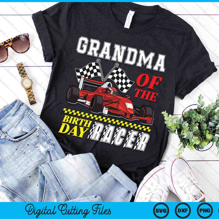 Oma van de verjaardag Racer familie race auto partij SVG PNG digitale snijbestanden