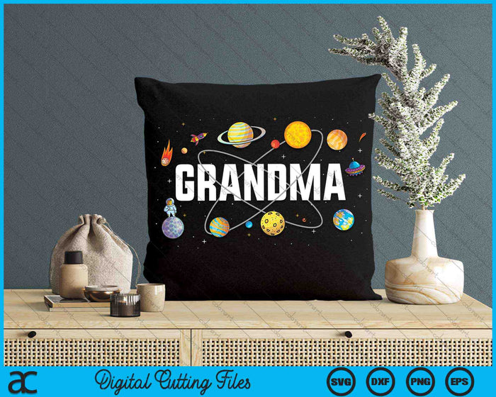 Grandma Outer Space Birthday Party SVG PNG Digital Cutting Files