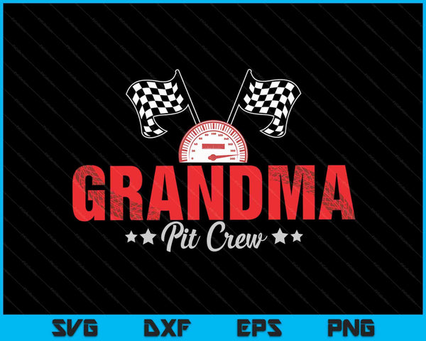 Oma Pit Crew Race Car Racing Familie SVG PNG digitale afdrukbare bestanden