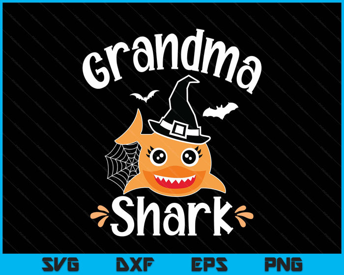 Grandma Shark Funny Halloween Grandmother SVG PNG Digital Printable Files