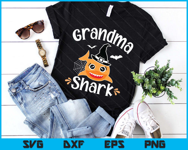 Grandma Shark Funny Halloween Grandmother SVG PNG Digital Printable Files