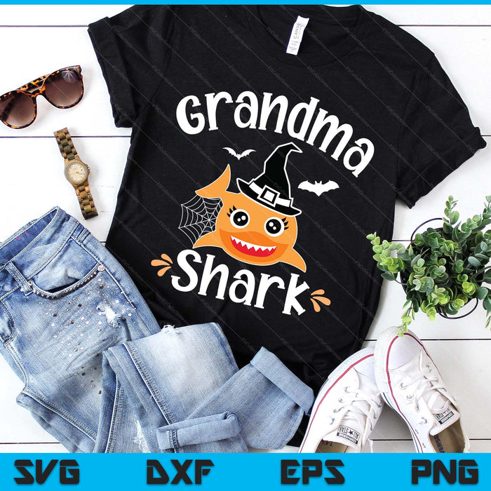 Grandma Shark Funny Halloween Grandmother SVG PNG Digital Printable Files