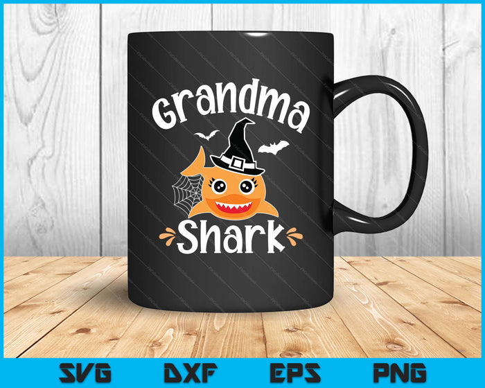 Grandma Shark Funny Halloween Grandmother SVG PNG Digital Printable Files