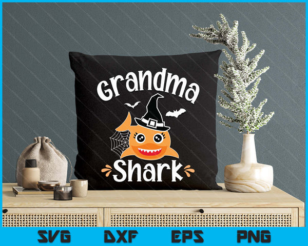 Grandma Shark Funny Halloween Grandmother SVG PNG Digital Printable Files