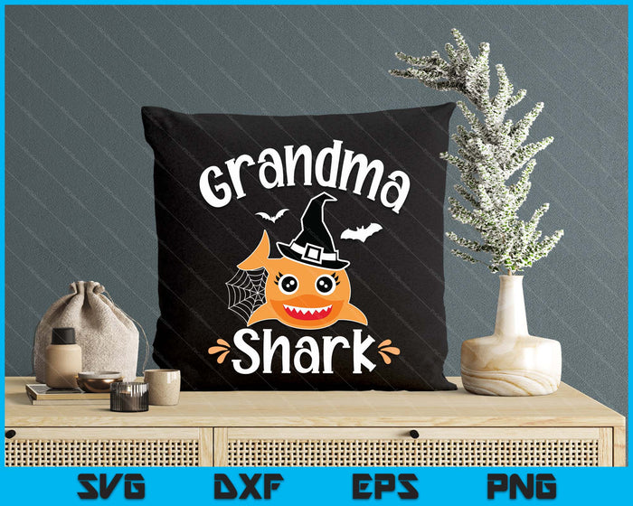 Grandma Shark Funny Halloween Grandmother SVG PNG Digital Printable Files