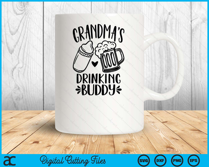 Grandma's Drinking Buddy Father's Day SVG PNG Digital Cutting Files