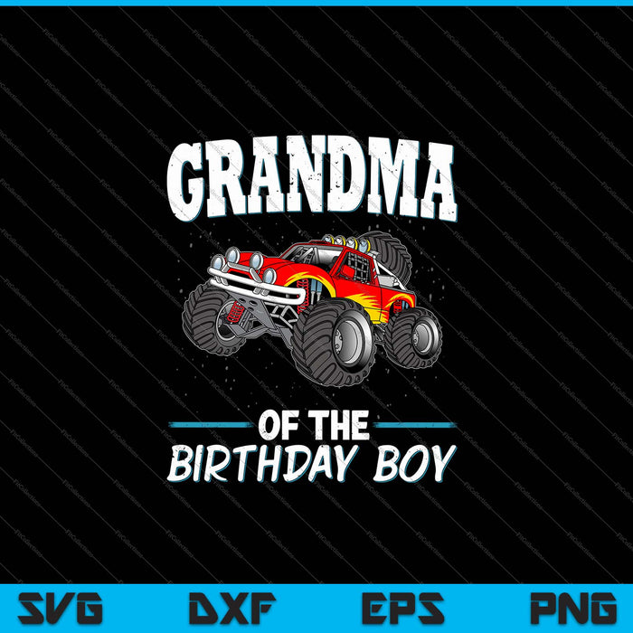 Oma van de feestvarken Monster Truck verjaardagsfeestje SVG PNG snijden afdrukbare bestanden