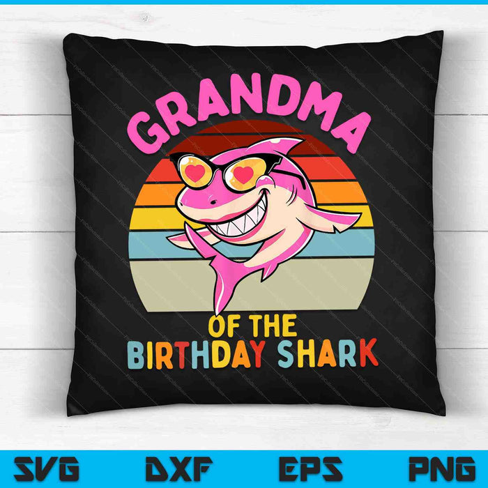 Grandma of the Shark Birthday Girls Matching Family SVG PNG Digital Cutting Files