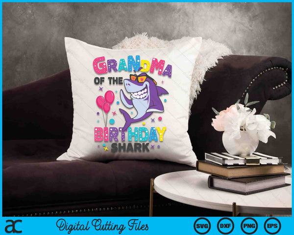 Abuela del tiburón cumpleaños familia a juego SVG PNG archivos de corte digital