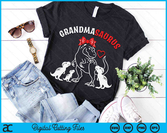 Grandmasaurus Grandma Tyrannosaurus Dinosaur Mother's Day SVG PNG Digital Cutting Files