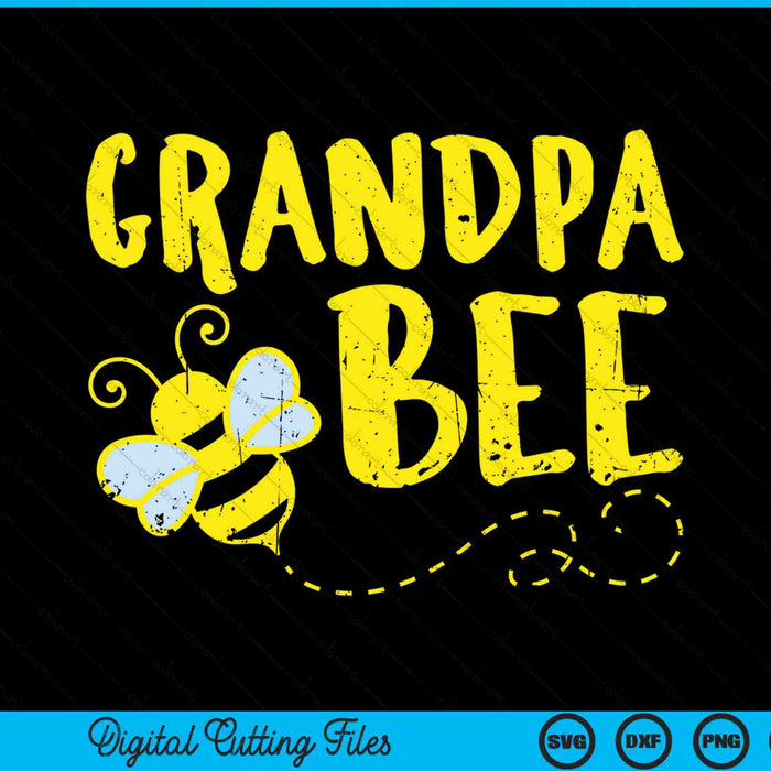 Grandpa bee family matching beekeeping grandpa SVG cut file