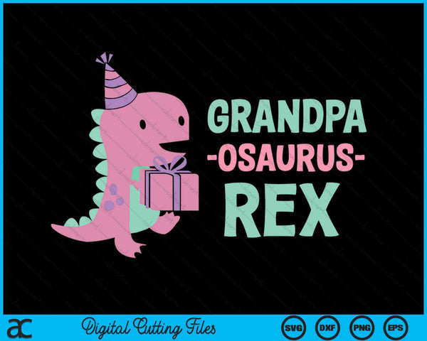 Grandpa Dinosaur Family Matching Birthday SVG PNG Digital Cutting Files