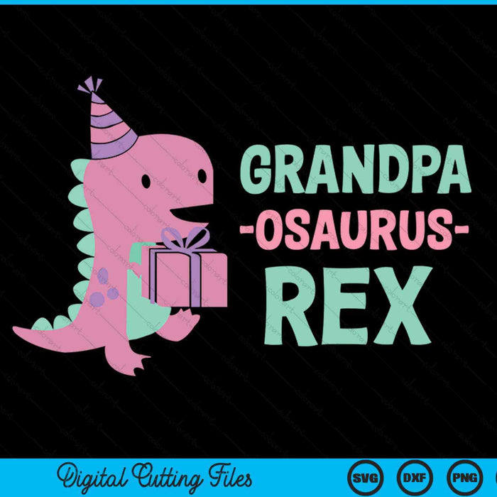 Grandpa Dinosaur Family Matching Birthday SVG PNG Digital Cutting Files