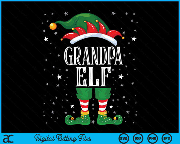 Grandpa Elf Family Christmas SVG PNG Digital Cutting Files