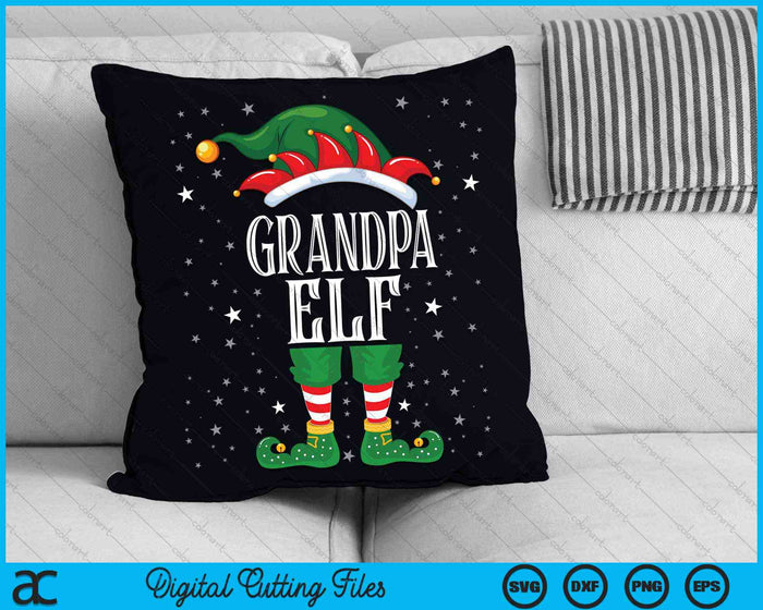 Grandpa Elf Family Christmas SVG PNG Digital Cutting Files