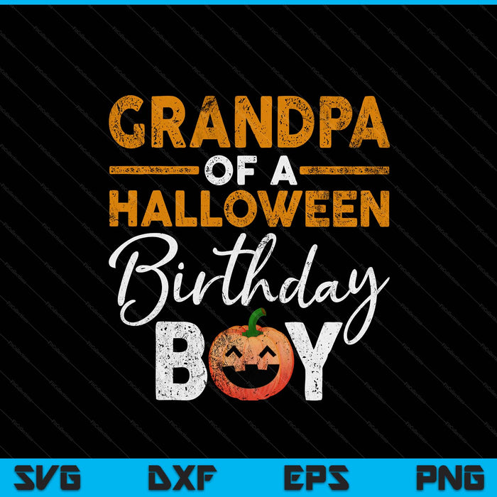 Grandpa of a Halloween birthday boy DIY costume SVG cut file
