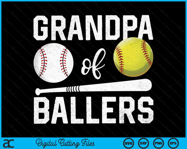 Opa van Ballers grappige honkbal softbal vaders dag SVG PNG digitale snijbestanden