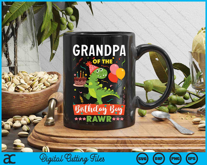 Grandpa Of The Birthday Boy Dinosaur SVG PNG Digital Cutting Files