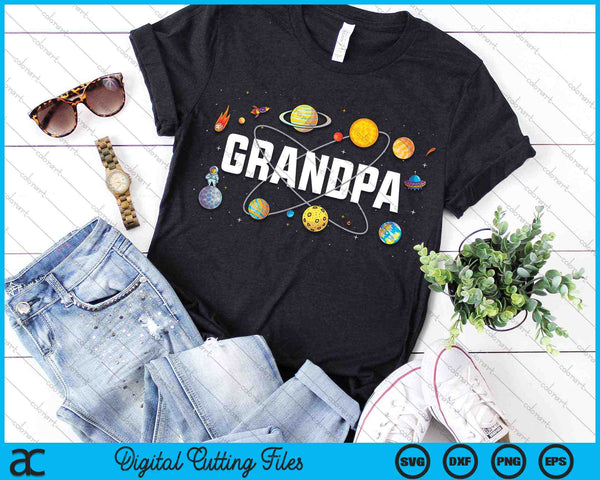 Grandpa Outer Space Birthday Party SVG PNG Digital Cutting Files