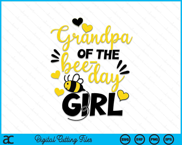 Abuelo de la chica del día de la abeja SVG PNG Cortando archivos imprimibles