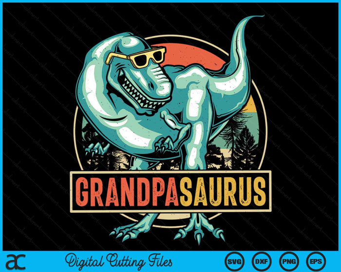 Grandpasaurus T Rex Dinosaur Grandpasaurus Family Matching SVG PNG Digital Cutting Files