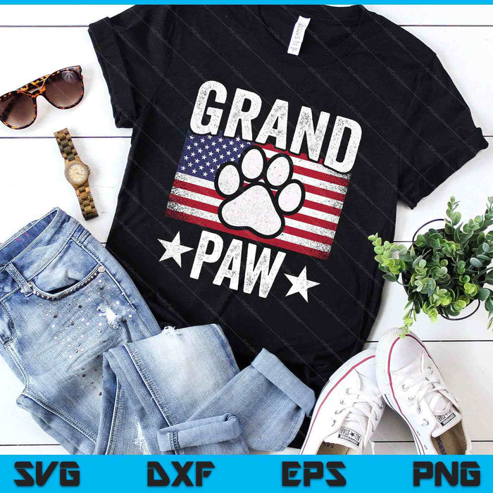 Grandpaw Dog Grandpa Father's Day Family Grandkids SVG PNG Digital Printable Files