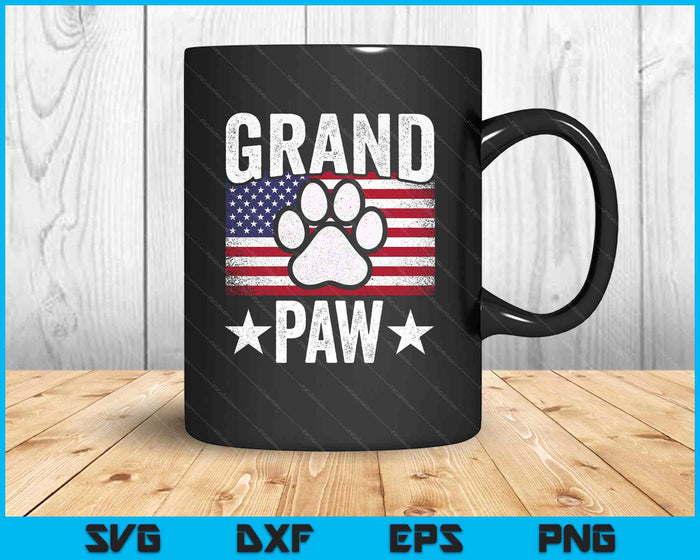 Grandpaw Dog Grandpa Father's Day Family Grandkids SVG PNG Digital Printable Files
