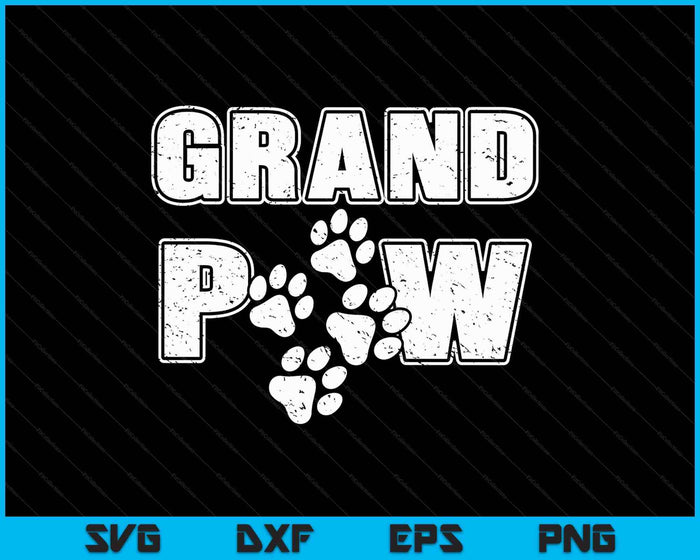 Grandpaw Dog Grandpa Father's Day Family Grandkids SVG PNG Digital Printable Files
