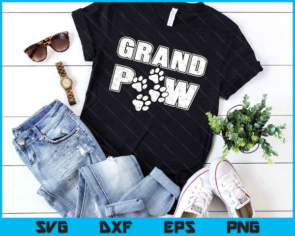 Grandpaw Dog Grandpa Father's Day Family Grandkids SVG PNG Digital Printable Files