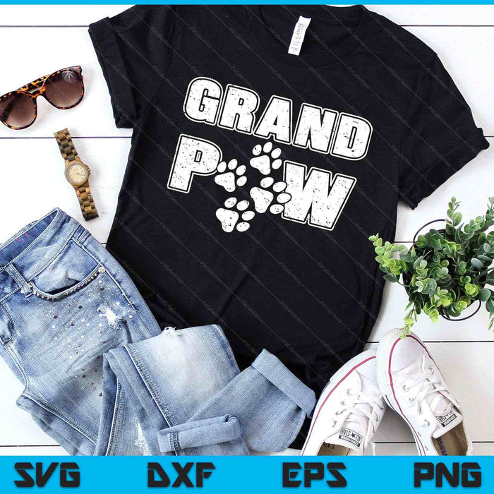 Grandpaw Dog Grandpa Father's Day Family Grandkids SVG PNG Digital Printable Files