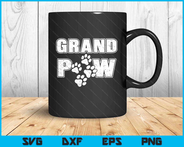 Grandpaw Dog Grandpa Father's Day Family Grandkids SVG PNG Digital Printable Files