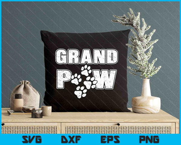 Grandpaw Dog Grandpa Father's Day Family Grandkids SVG PNG Digital Printable Files