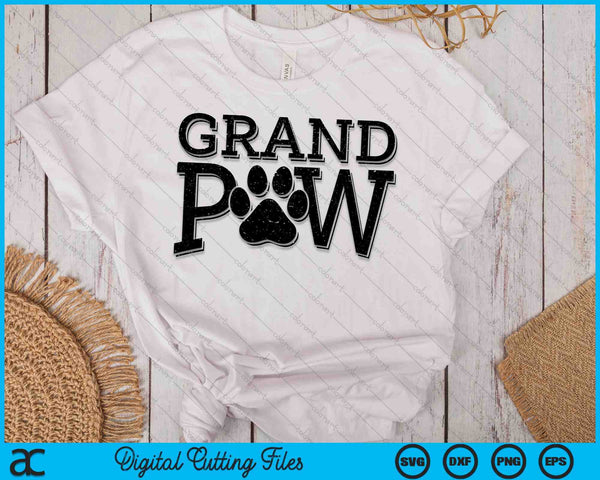 Grandpaw Dog Grandpa Grand Paw Gifts Men Dad Father SVG PNG Digital Printable Files