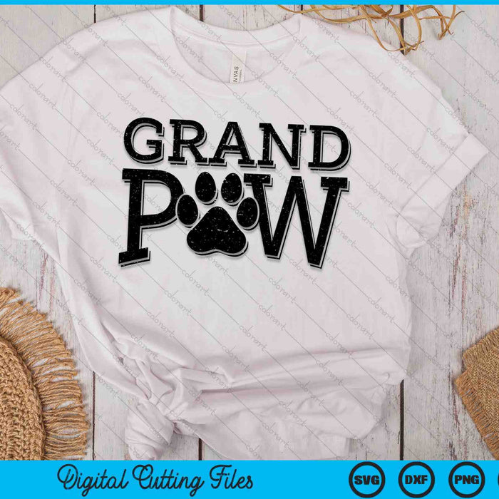 Grandpaw Dog Grandpa Grand Paw Gifts Men Dad Father SVG PNG Digital Printable Files