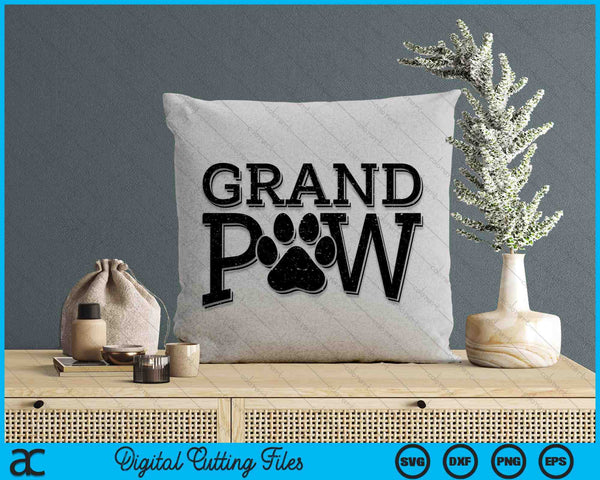 Grandpaw Dog Grandpa Grand Paw Gifts Men Dad Father SVG PNG Digital Printable Files