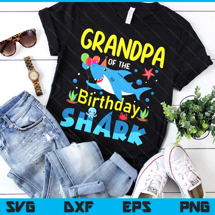 Granny Birthday Kids Shark Party Matching Family SVG PNG Digital Printable Files