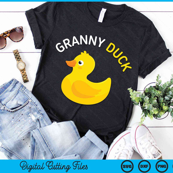 Granny Duck Rubber Duck Granny SVG PNG Digital Cutting File