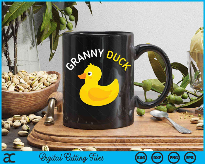 Granny Duck Rubber Duck Granny SVG PNG Digital Cutting File