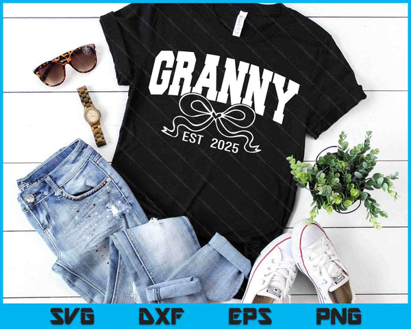 Granny Est 2025 Coquette Bow SVG PNG Digital Printable Files