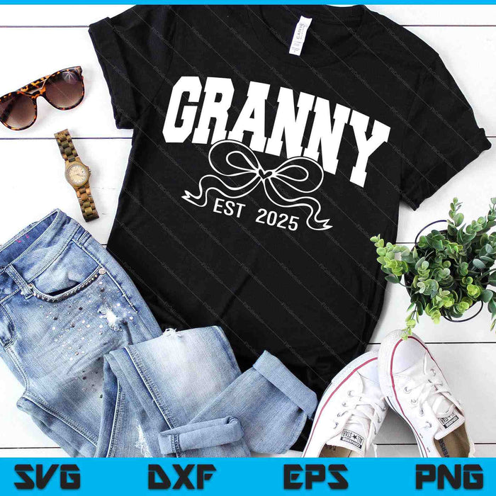 Granny Est 2025 Coquette Bow SVG PNG Digital Printable Files