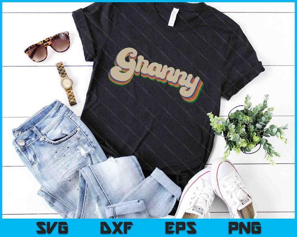 Granny Gifts For Grandma Retro Vintage Mother's Day Granny SVG PNG Digital Cutting Files