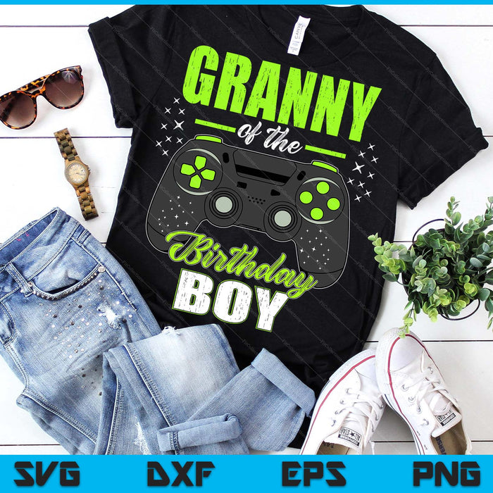 Granny Of The Birthday Boy Matching Video Gamer Birthday SVG PNG Digital Printable Files
