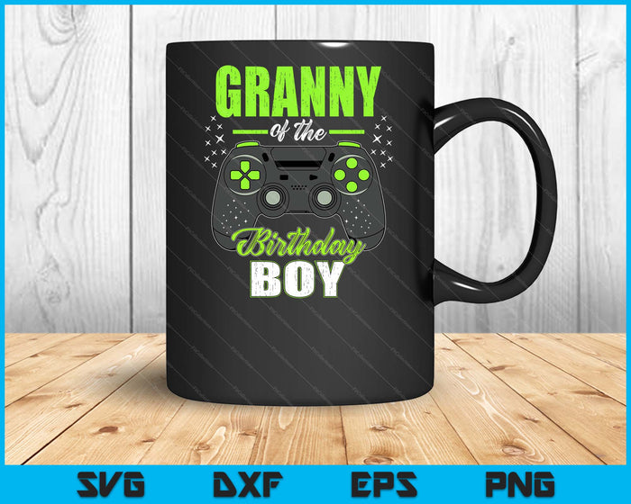 Granny Of The Birthday Boy Matching Video Gamer Birthday SVG PNG Digital Printable Files